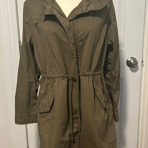 Uniqlo women’s anorak jacket size L olive army green - Picture 2 of 7